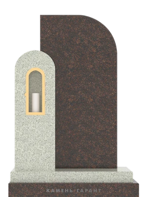 Двухцветный монумент с архитектурной нишей и вставкой.